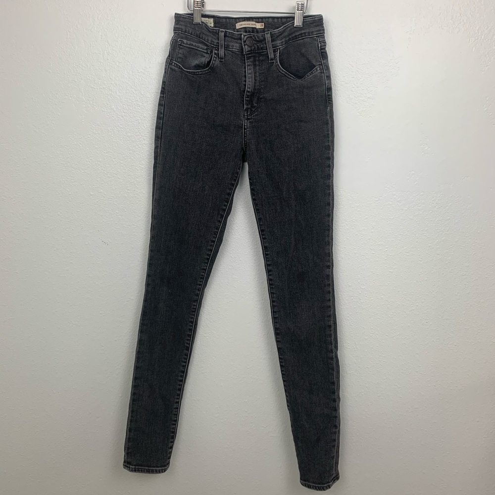 Levi’s 721 high rise skinny jeans washed black 28